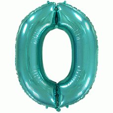 Фольговані кулі цифра 0 Тифані