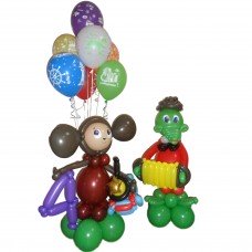 Чебурашка та Гена з кульок