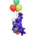 Динозавр из шаров с букетом гелиевых шариков