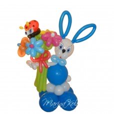 Іграшка Зайчишка з кульок Іграшка Зайчишка з кульок