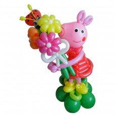 Пеппа с букетом из шаров