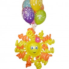 Сонечко з букетом геліївих кульок