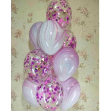 Букет гелієвих куль Агати та Зірки