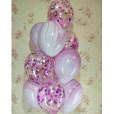 Букет гелієвих куль Агати та Зірки