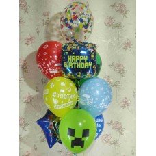 Букет гелиевых шаров майнкрафт