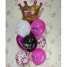 Букет гелієвих кульок з короною