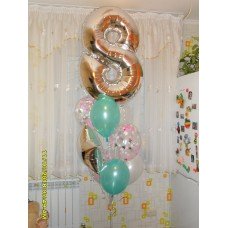 Фонтан гелієвих кульки вісімка