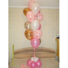 Фонтан із гелієвих кульок смайлики Фонтан із гелієвих кульок смайлики