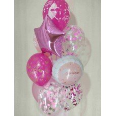 Фонтан прозорих гелієвих кульок