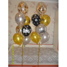 Фонтани гелієвих кульок Happy Birthday