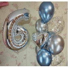 Фотозона на день народження з цифрою шість