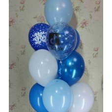 Гелиевые шарики Бело-синие