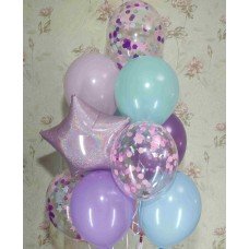 Гелієві кульки бірюзово пудровий