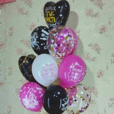 Гелієві кульки Фіолетовий з Чорним