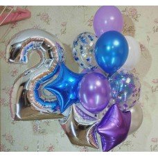 Гелієві кульки Голографік фіолетовий Гелієві кульки Голографік фіолетовий