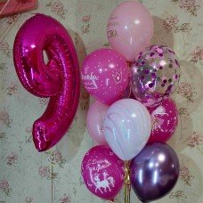 Гелієві кульки Рожевий Фонтан