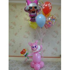 Гелиевые шарики с Котиком из шариков