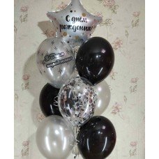 Гелиевые шарики Серебряный Снег