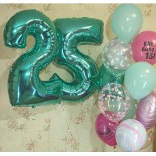 Гелієві кульки цифра 25