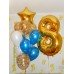 Гелієві кульки цифри 8 золото