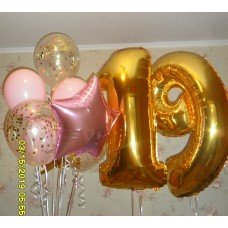 Гелеві кульки цифра дев'ятнадцять