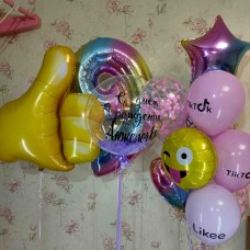 Гелієві кульки веселі смайли 2