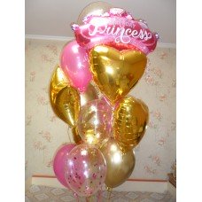Гелієві кульки Золото-Фіолет