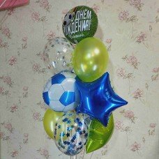 Гелієві кульки зірки з серцями