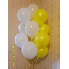 Гелієві кульки біло-жовтий фонтан