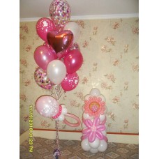 Гелієві кульки на виписку Дівчинці