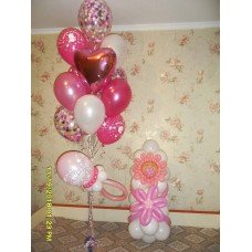 Гелієві кульки на виписку Дівчинці