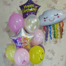 Гелієвий фонтан Веселі смайли