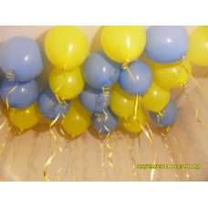 Гелієві кульки Жовто Блакитні