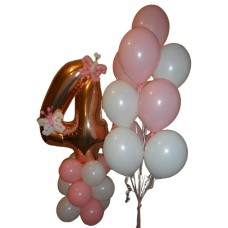 Кульки гелієві з цифрою 4