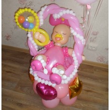 Дівчинка з кульок на виписку з пологового будинку Дівчинка з кульок на виписку з пологового будинку