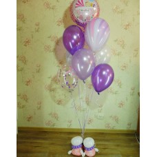 Гелієві кульки для виписки Дівчинці