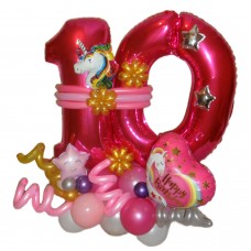 Фольгована цифра 10