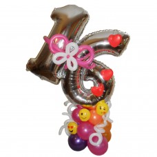 Фольгована цифра 16