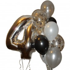 Фольгована цифра 4