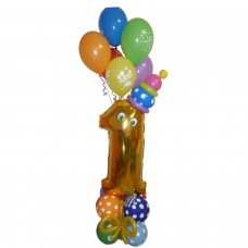 Фольгована цифра Один горохи