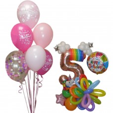 Фольгована цифра П'ять дівчинці