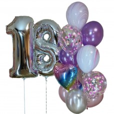 Фольгована цифра вісімнадцять