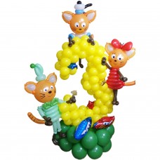 Три Кота з кульок Циферка Три Кота з кульок Циферка