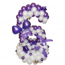 Циферка з кульок Шісточка Циферка з кульок Шісточка