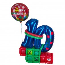 Цифра Десять Майнкрафт із кульок