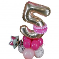 Цифра із кульок 5 середня