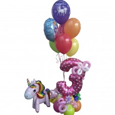 Цифра з кульок для дівчинки Цифра з кульок для дівчинки