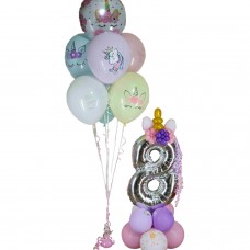 Цифра з кульок Єдинороги