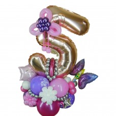 Цифра із кульок П'ятірка