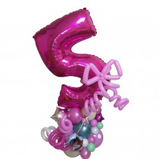 Цифра із кульок П'ятірочка